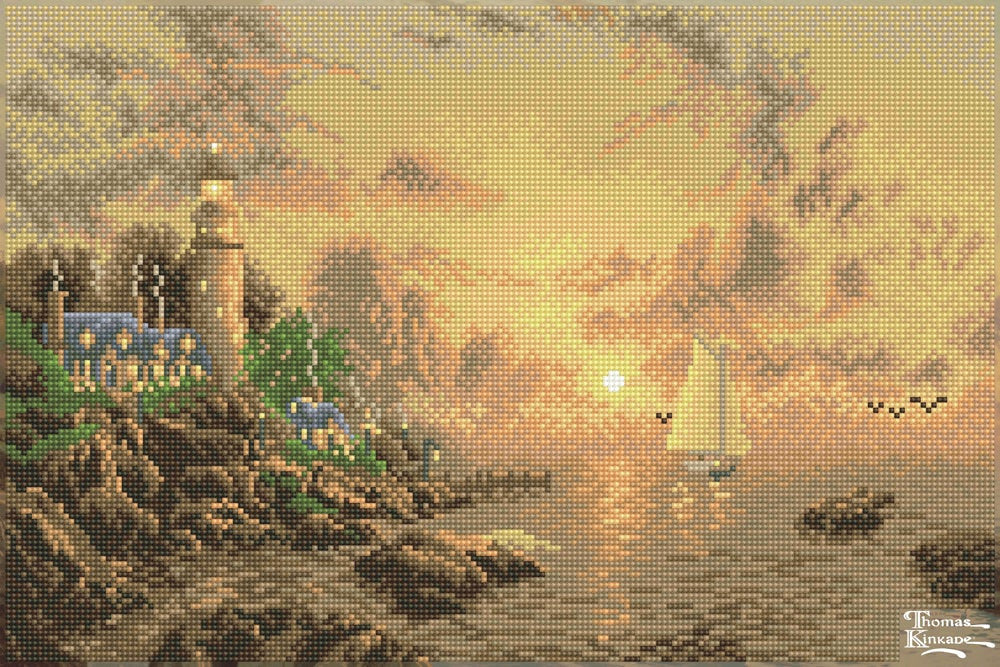 Diamond Dotz Thomas Kinkade De zee van rust